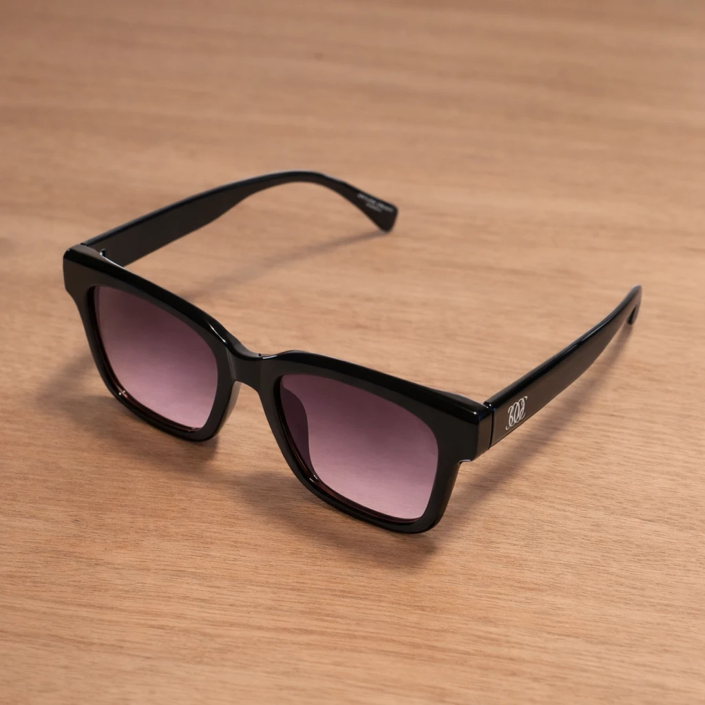 Óculos de sol femininos pretos com lentes degradê Proteção UV400 – photo 2